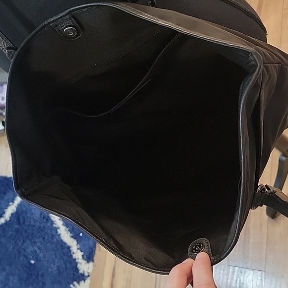 NWT Black Coach Nylon Leather Large Tote Shoulder Bag Purse F57903 - Picture 5 of 9